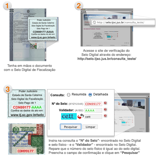 Como verificar autenticidade através do selo digital.